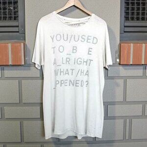 RADIOHEAD W.A.S.T.E. 2008 IN RAINBOWS EXTREMELY RARE TEE Off White